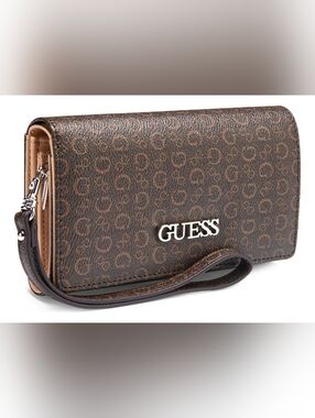 GUESS Brown Monogram Crossbody Bag NWOT